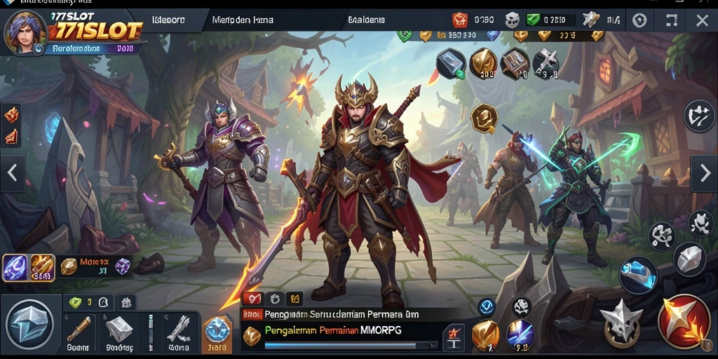 Tangkapan layar menunjukkan aksi seru di dunia MMORPG 171SLOT.