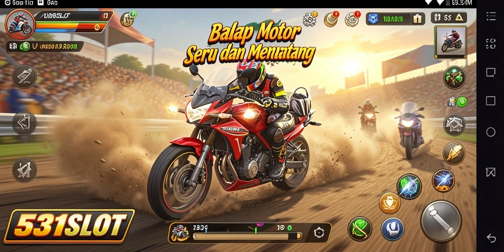 Gameplay seru balapan motor di 531SLOT yang mendebarkan.