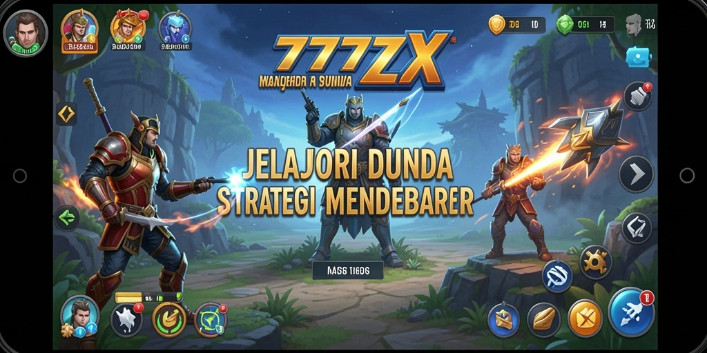 Tampilkan aksi strategis dalam game SLG 777ZX.