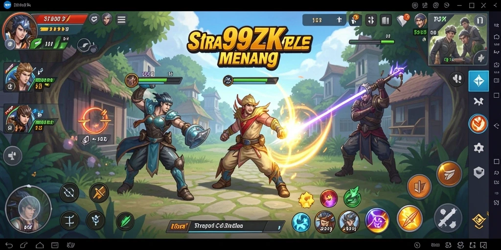 Tangkapan layar gameplay <strong>99ZK</strong> menunjukkan pertempuran strategis yang menegangkan.