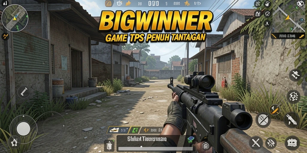 Screenshot gameplay BIGWINNER dengan aksi TPS seru.