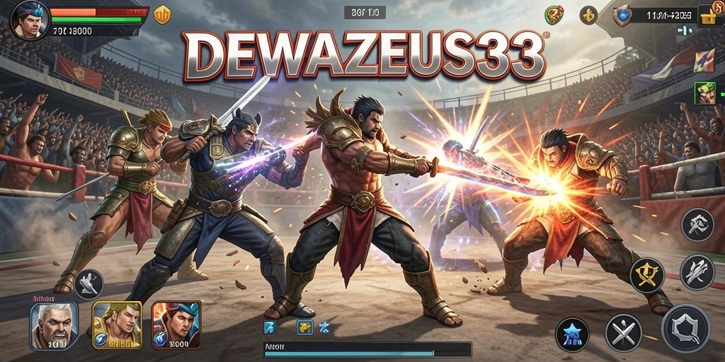Tampilan gameplay DEWAZEUS33 yang penuh aksi dan seru.