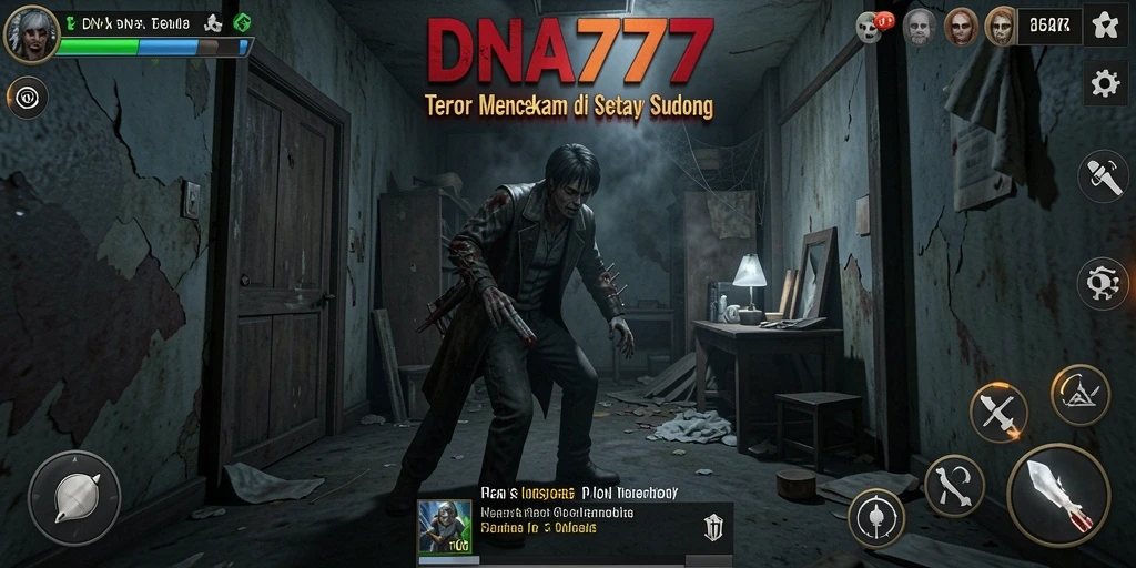 Screenshot menampilkan gameplay menakutkan dari DNA777.