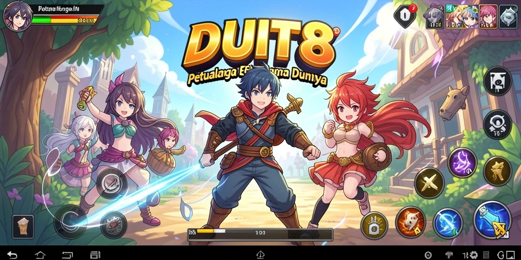 Tampilan in-game yang memukau dari <strong>DUIT8</strong> saat bertarung.