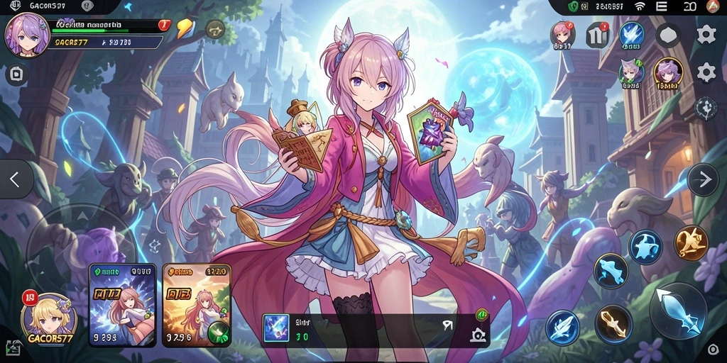 Screenshot gameplay GACOR577 menampilkan aksi karakter Anime.