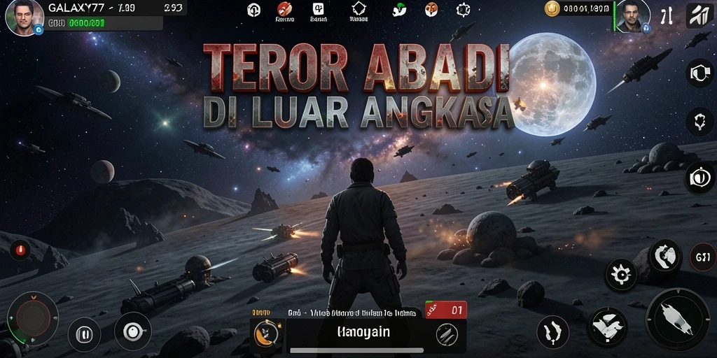 Screenshot menampilkan momen mencekam dari gameplay GALAXY77.