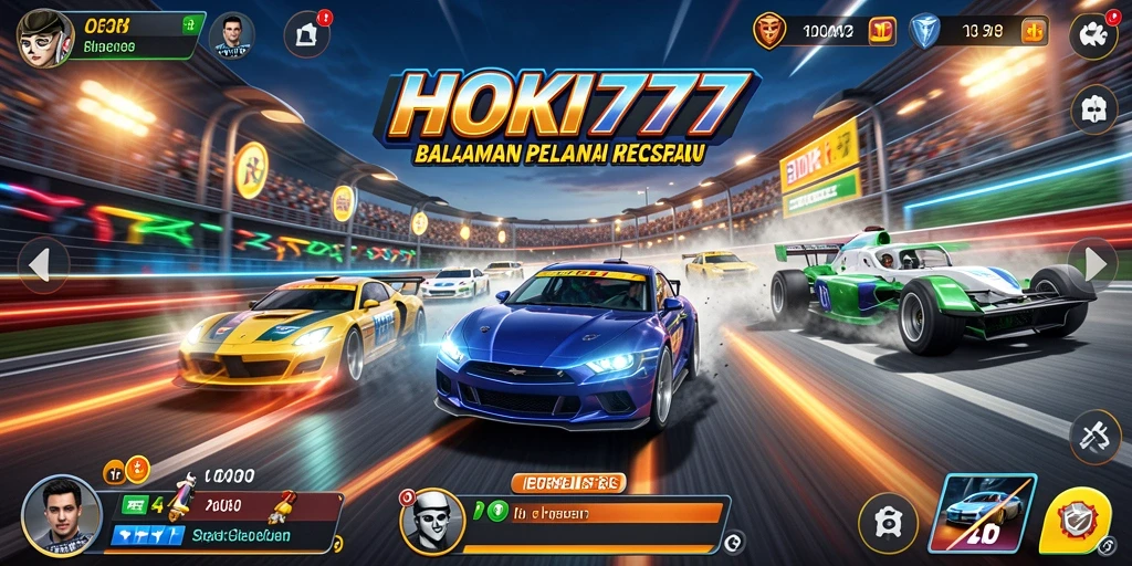 Tampilan gameplay HOKI777 yang mendebarkan dalam balapan.