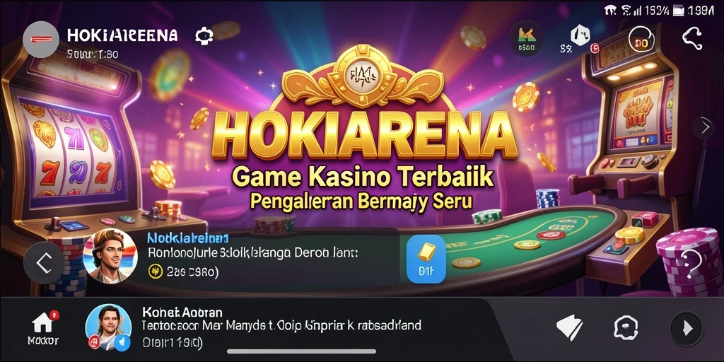 Screenshot HOKIARENA menampilkan pemain yang menikmati permainan Kasino penuh aksi.