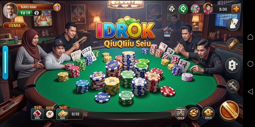 Gameplay seru IDROK dalam permainan QiuQiu.