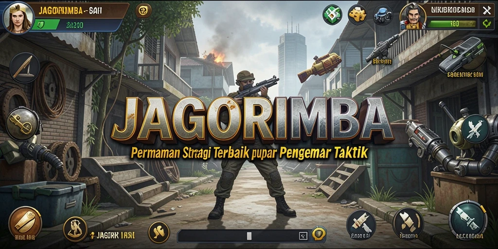 Screenshot gameplay JAGORIMBA dengan aksi pertempuran seru.