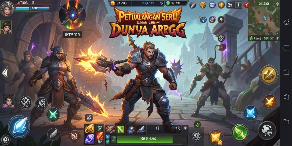 Screenshot menampilkan aksi epik dalam permainan ARPG JKT303.