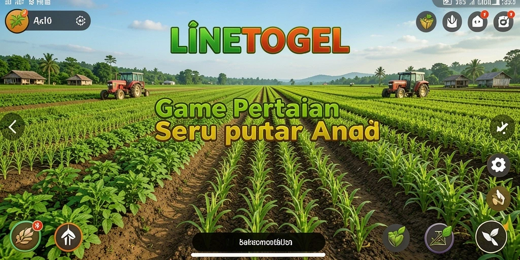 Tampilan gameplay seru dalam LINETOGEL saat bertani.