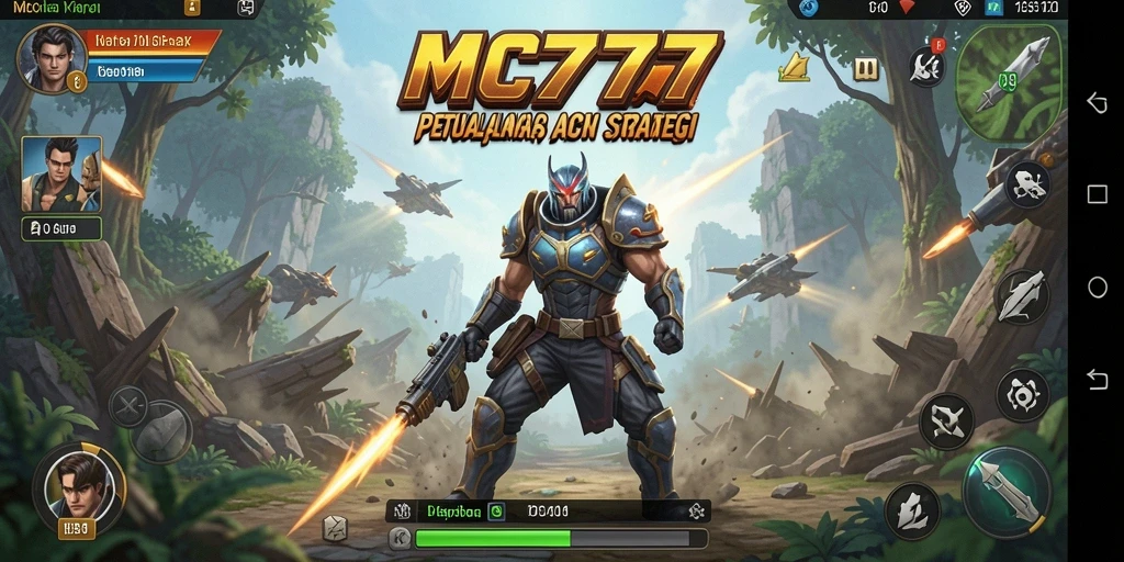 Tampilan aksi mendebarkan dalam gameplay MC777.