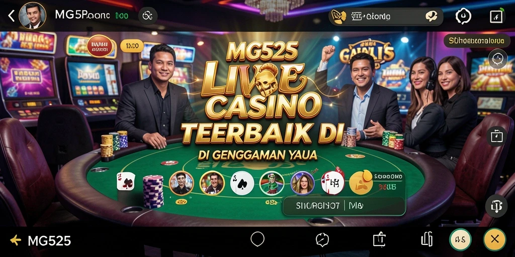 Tampilan utama game Live Casino yang mengasyikkan di MG525.