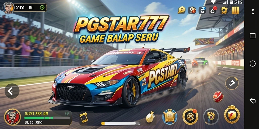 Tangkapan layar menunjukkan aksi balapan cepat dalam PGSTAR777.