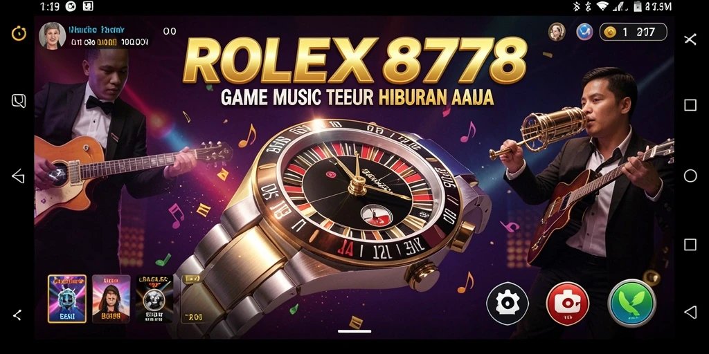 Tampilan gameplay menarik dari ROLEX878 yang menyajikan musik interaktif.