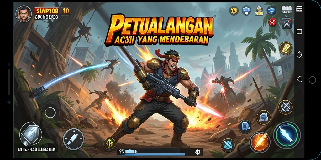 Tampilan gameplay mendebarkan dalam SIAP108 dengan aksi yang intens.
